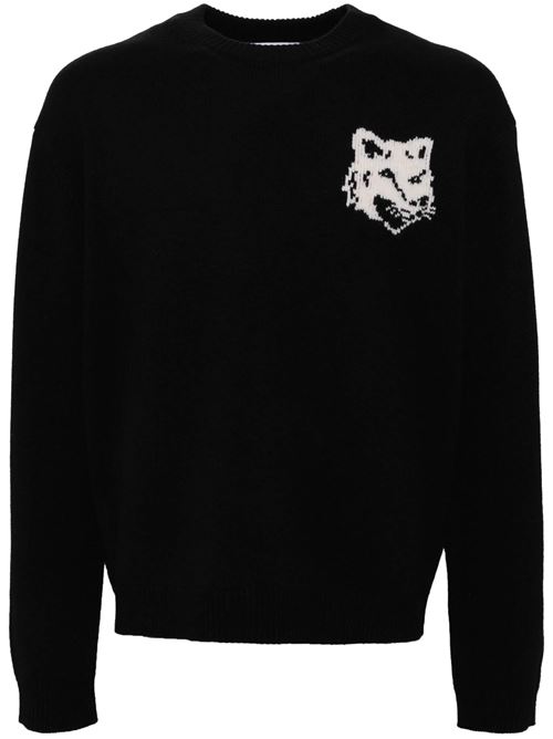 Sweater with fox head embroidery Maison Kitsuné | NM00808KM0329P199